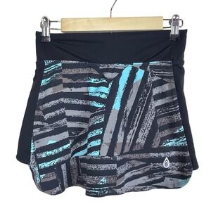 Dona Jo Skirt Size 1 / Small Black Skort Taupe Hem Athletic Tennis Golf Skirt‎
